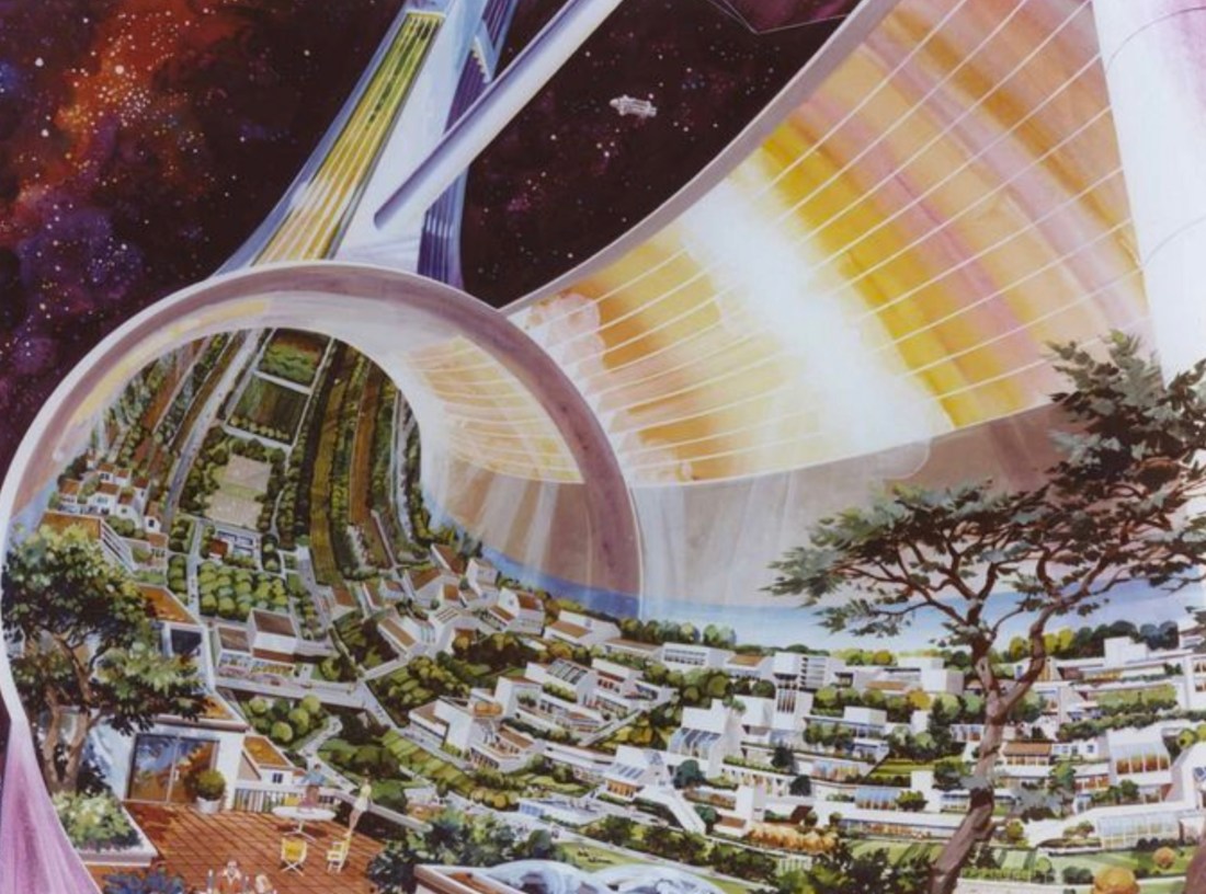 NASA Ames conceptual illustration of a toroidal space colony