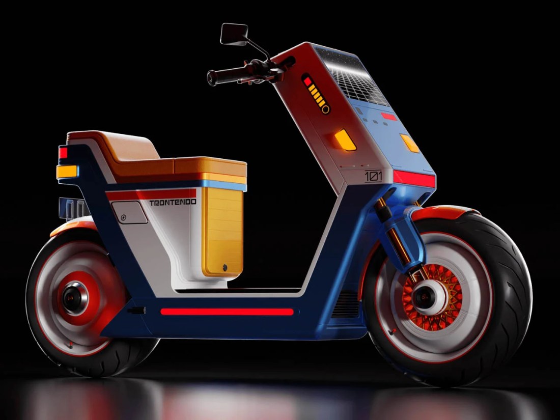 Trontendo concept ebike styled after 1980s Tron and Nintendo design