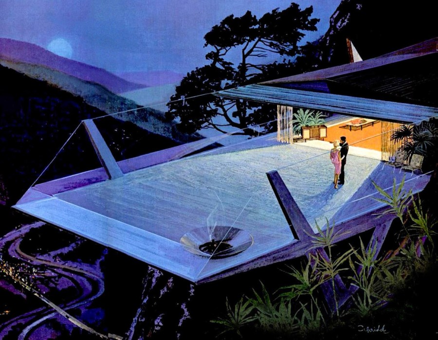 Charles Schridde futuristic house illustration